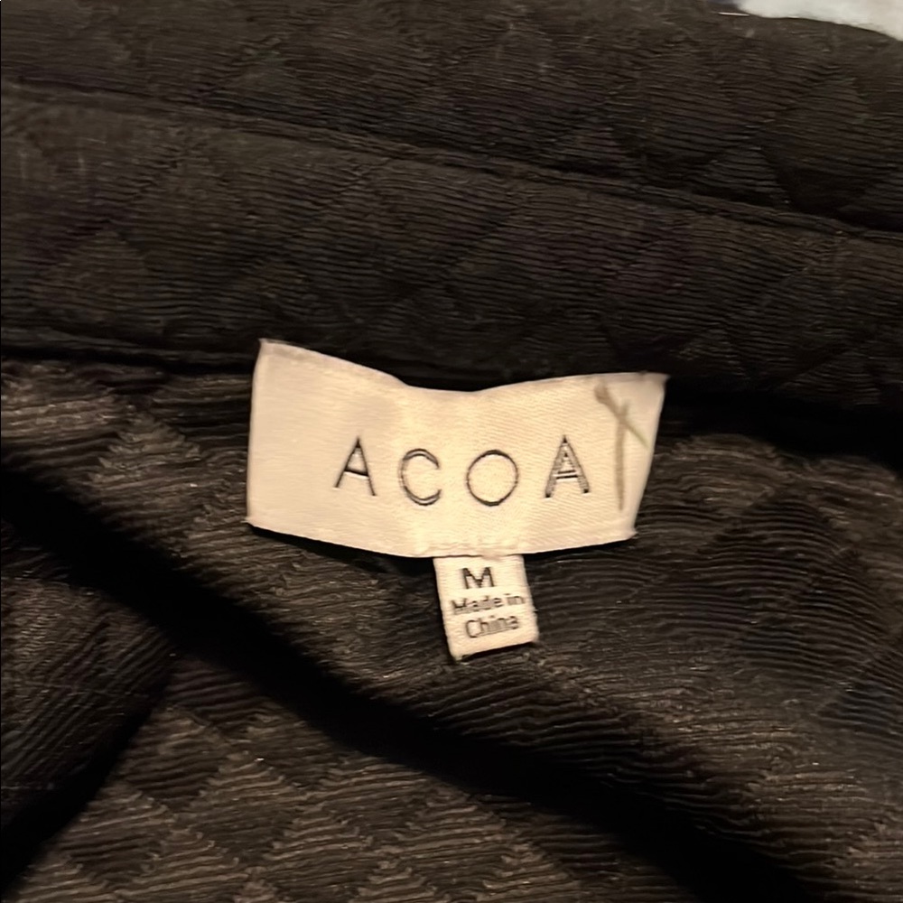 ACOAT-Black Button-Up Jacket - Picture 2 of 2